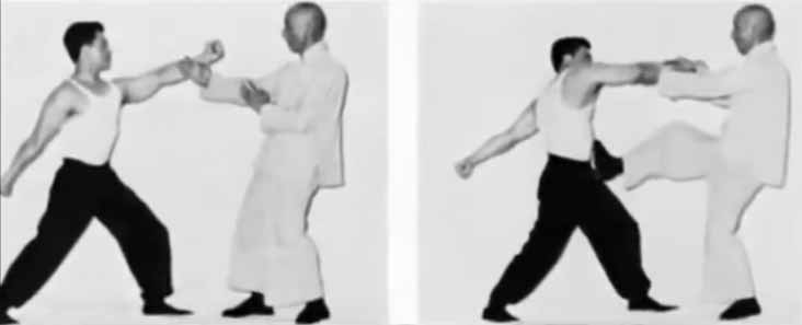 Two Pictures of Ip Man Demonstrating Wing Chun Kung Fu