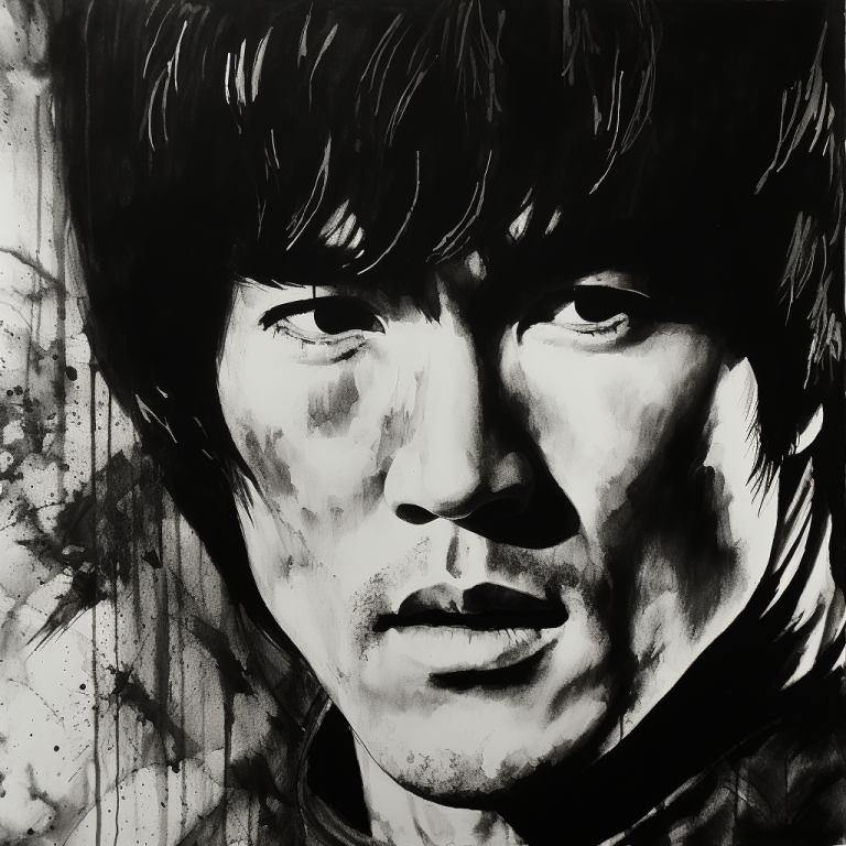 Ai Generated Clsoe up of Bruce Lee