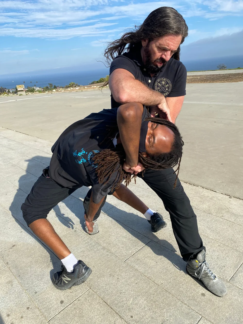 Sifu Bryan Talbot applying Wing Chun during partner training